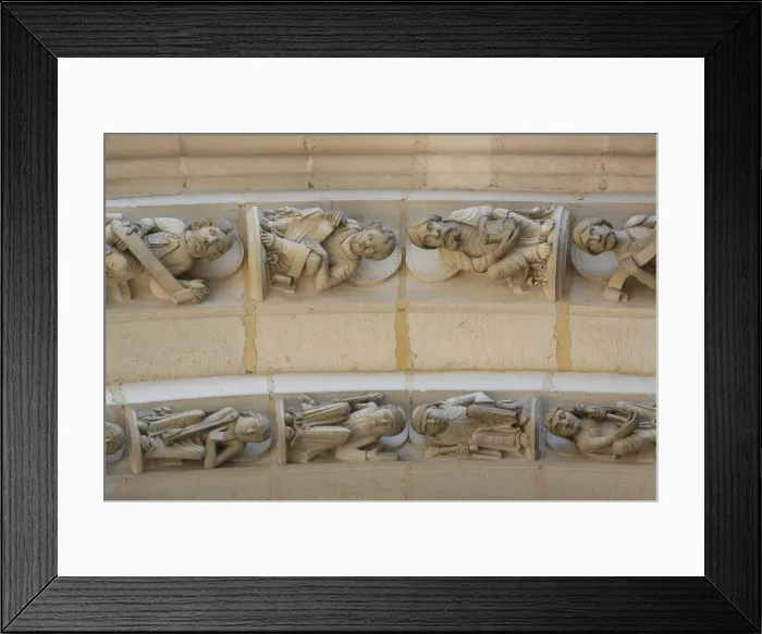 Framed Print : Sculptures on the arch, Vezelay Basilica, Vezelay, Yonne, Burgundy, France, Europe Framed Print : Sculptures on the arch, Vezelay Basilica, Vezelay, Yonne, Burgundy, France, Europe