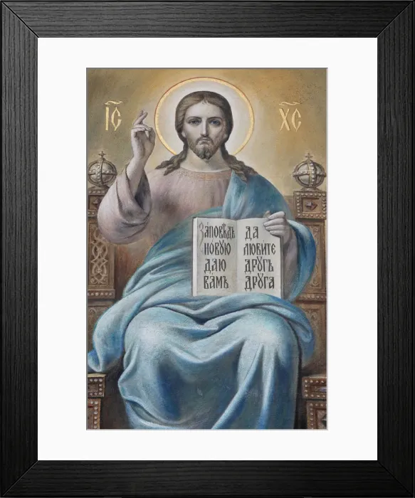 Framed Print : Jesus, Russian Orthodox church, St. Petersburg, Russia, Europe Framed Print : Jesus, Russian Orthodox church, St. Petersburg, Russia, Europe