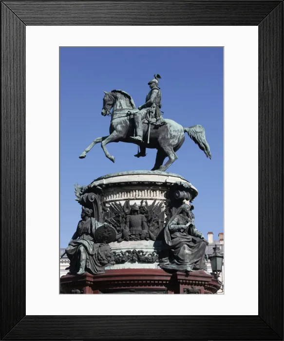 Framed Print : Nicholas I Monument in St. Isaacs Square, St. Petersburg, Russia, Europe