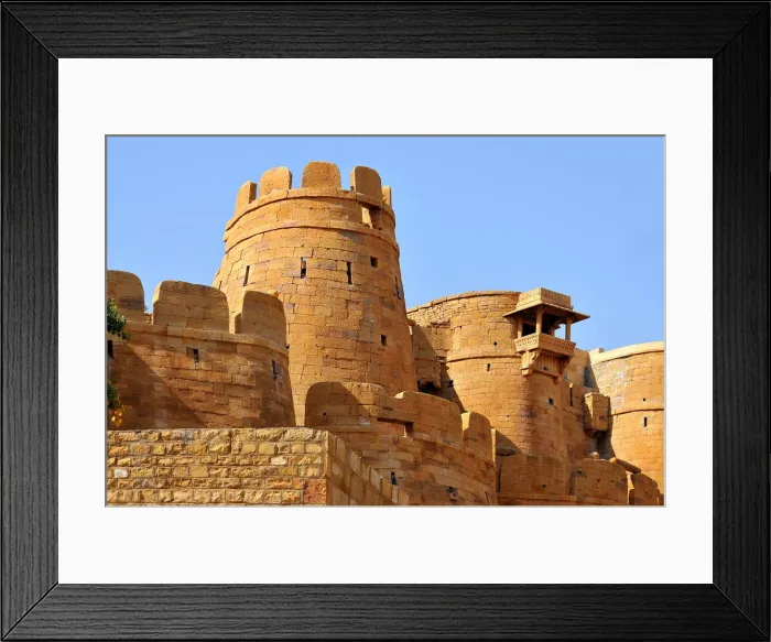 Framed Print : Remparts, towers and fortifications of Jaisalmer, Rajasthan, India, Asia Framed Print : Remparts, towers and fortifications of Jaisalmer, Rajasthan, India, Asia