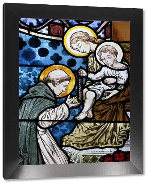 Stained glass depicting St. Dominic at Saint-Honore d Eylau church, Paris