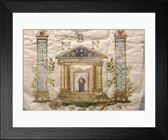 Framed Print : Masonic apron, Grande Loge de France, Paris, France, Europe Framed Print : Masonic apron, Grande Loge de France, Paris, France, Europe