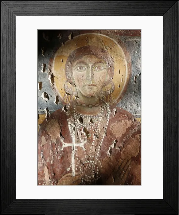 Framed Print : Byzantine fresco of Santa Sophia in Santa Maria della Croce church, Casarano, Lecce Framed Print : Byzantine fresco of Santa Sophia in Santa Maria della Croce church, Casarano, Lecce
