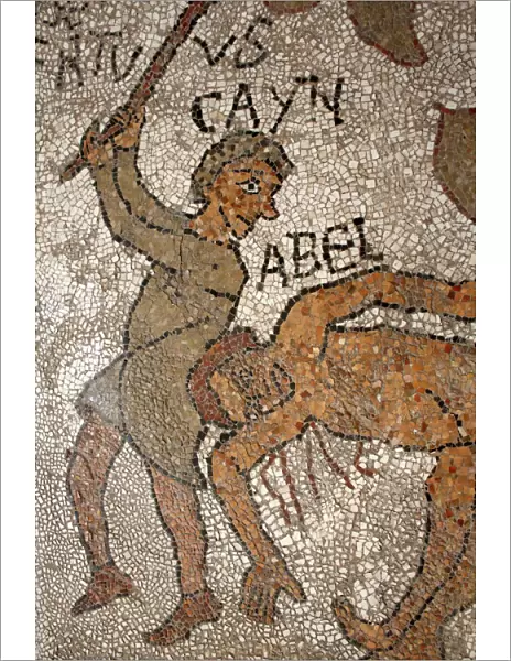Mosaic on the floor of the central nave of Cain killing Abel, Otranto duomo (cathedral)