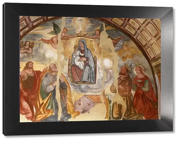 Fresco of Marys Coronation in the Cripta del Crocefisso (Crypt of the Crucifix)
