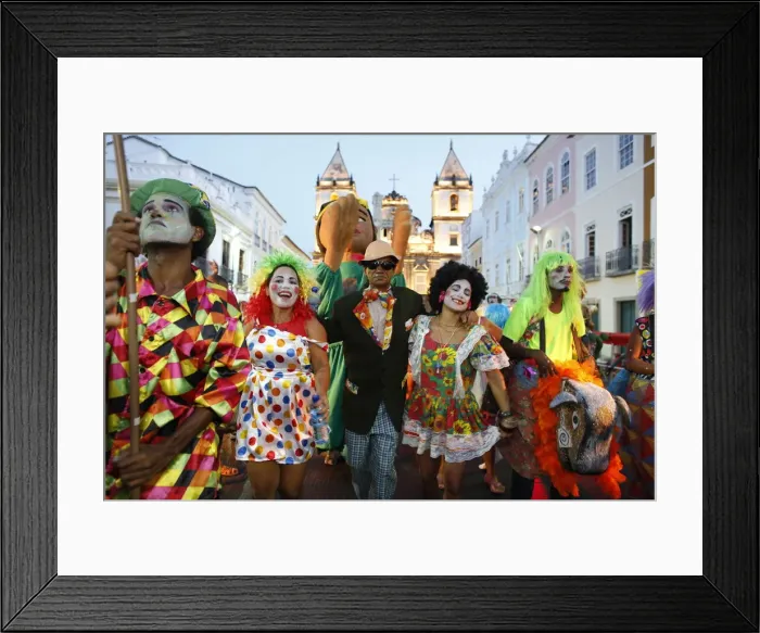 Framed Print : Salvador street carnival in Pelourinho, Bahia, Brazil, South America Framed Print : Salvador street carnival in Pelourinho, Bahia, Brazil, South America