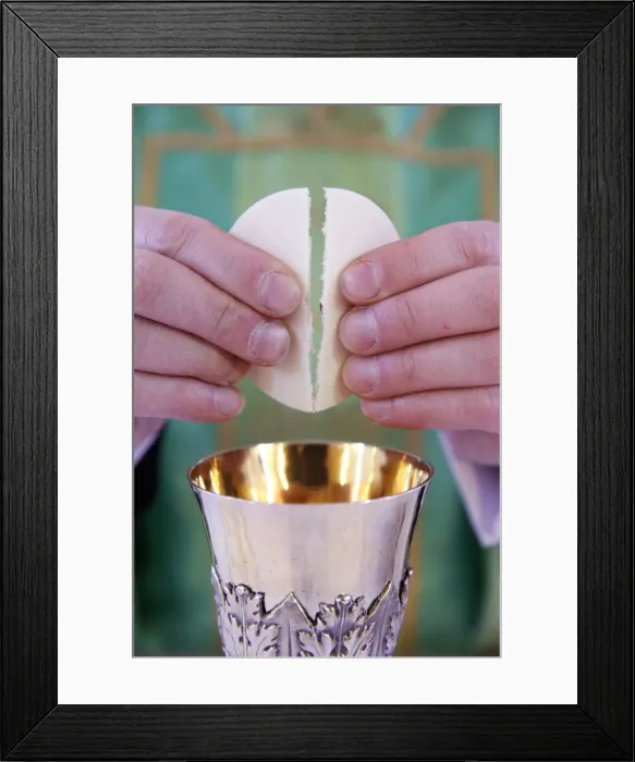 Framed Print : Celebration of the Eucharist, Catholic Mass, Villemomble, Seine-Saint-Denis, France Framed Print : Celebration of the Eucharist, Catholic Mass, Villemomble, Seine-Saint-Denis, France