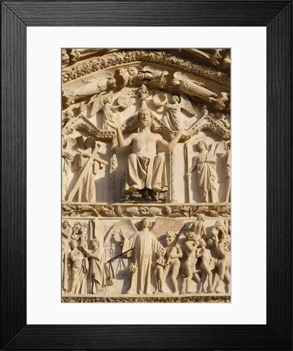 Framed Print : The Last Judgement, Western portal, Bourges Cathedral, UNESCO World Heritage Site, Cher Framed Print : The Last Judgement, Western portal, Bourges Cathedral, UNESCO World Heritage Site, Cher