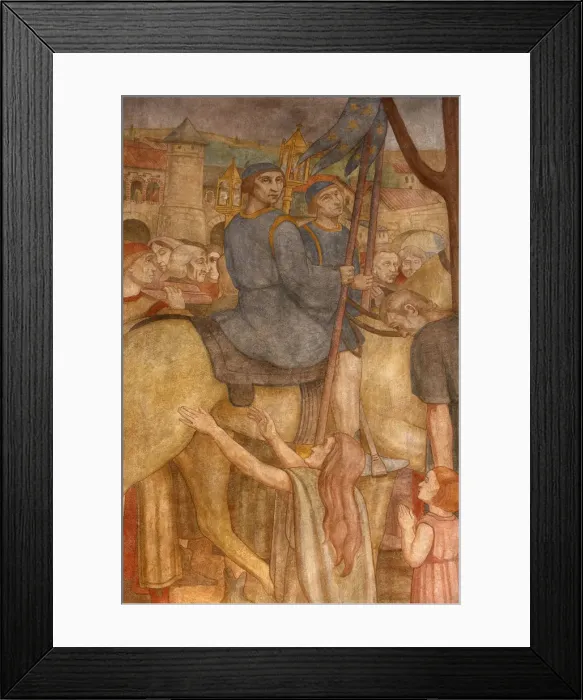 Framed Print : Fresco painted by Paul Lemasson in 1927, of Sainte Genevieve Framed Print : Fresco painted by Paul Lemasson in 1927, of Sainte Genevieve