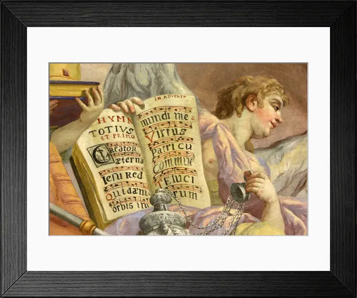 Framed Print : Antiphonar, fresco by Johann Michael Rottmayrr, Karlskirche (St Framed Print : Antiphonar, fresco by Johann Michael Rottmayrr, Karlskirche (St