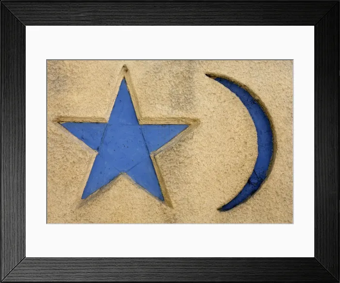 Framed Print : Muslim symbols, Nazareth, Galilee, Israel, Middle East Framed Print : Muslim symbols, Nazareth, Galilee, Israel, Middle East