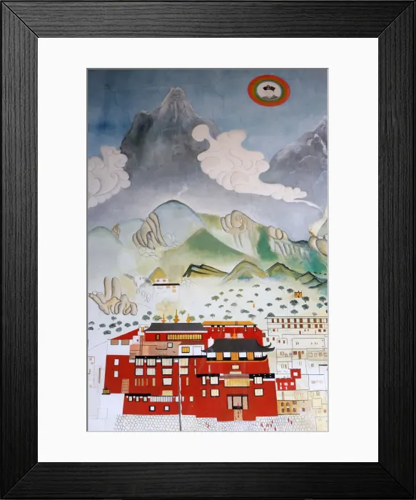 Framed Print : Dashang Kagyu Ling congregation, Temple of the Thousand Buddhas, La Boulaye, Bourgogne Framed Print : Dashang Kagyu Ling congregation, Temple of the Thousand Buddhas, La Boulaye, Bourgogne