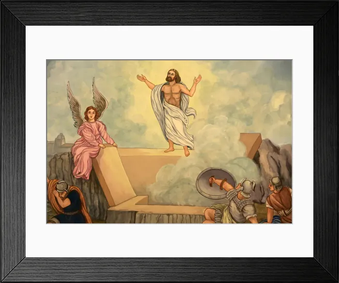 Framed Print : Resurrection of Christ, Domancy, Rhone Alpes, France, Europe Framed Print : Resurrection of Christ, Domancy, Rhone Alpes, France, Europe