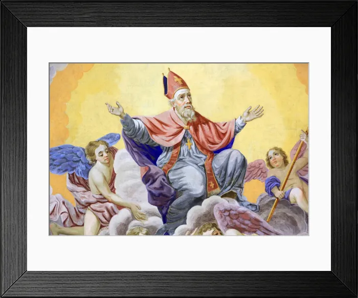 Framed Print : St. Nicolas ascends to heaven, Bishop of Myra, St. Nicolas de Veroce, Rhone-Alpes, France Framed Print : St. Nicolas ascends to heaven, Bishop of Myra, St. Nicolas de Veroce, Rhone-Alpes, France