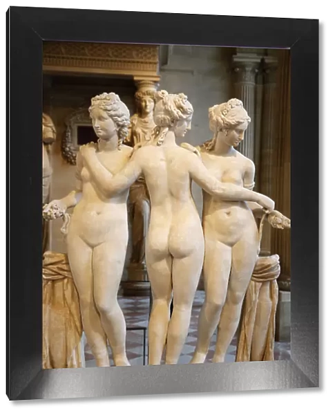 The Three Graces, dating from the second century AD, marble, Louvre Museum, Paris, France