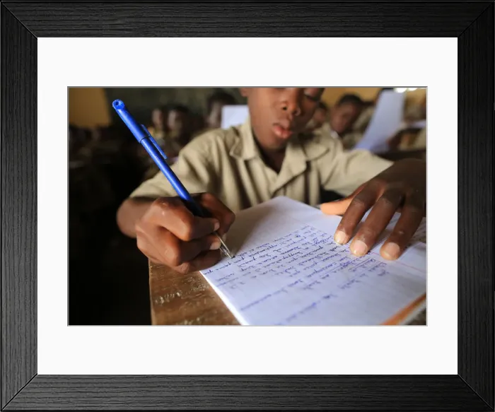 Framed Print : Grammar course, Primary School Adjalle, Togo, West Africa, Africa Framed Print : Grammar course, Primary School Adjalle, Togo, West Africa, Africa