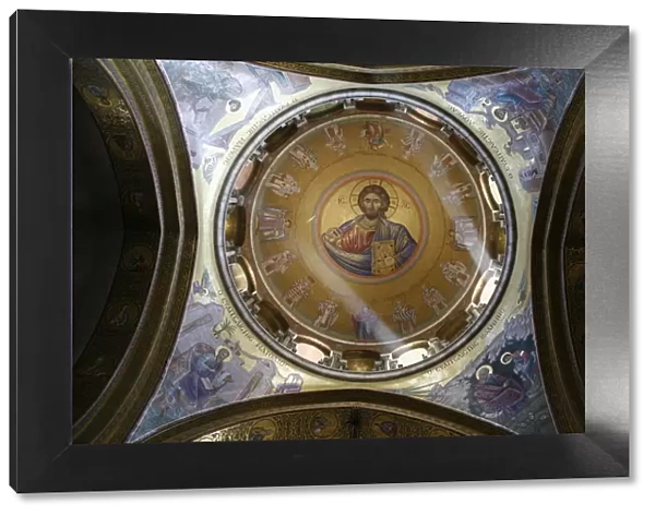 Dome of the Katholikon Greek Orthodox church in the Church of the Holy Sepulchre