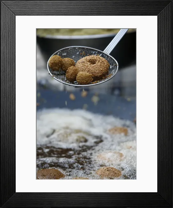 Framed Print : Falafel frying, Jerusalem, Israel, Middle East Framed Print : Falafel frying, Jerusalem, Israel, Middle East