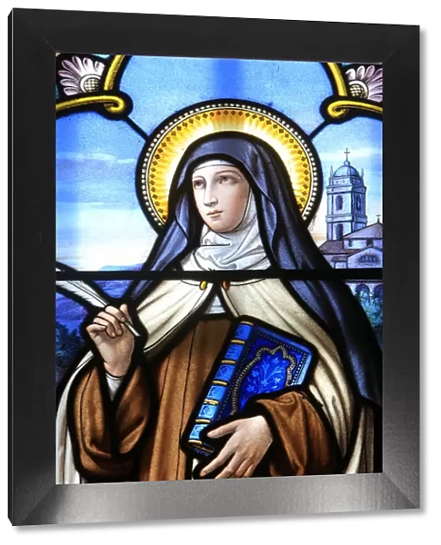 Stained glass window of St. Therese of Lisieux, Shrine of Our Lady of La Salette