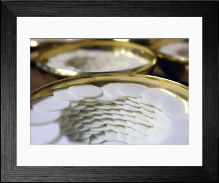 Framed Print : Roman Catholic unleavened wafers for the Holy Communion