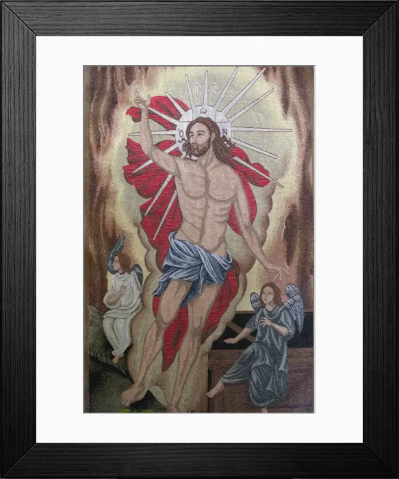 Framed Print : Resurrection of Christ, Entreves, Aosta Valley, Italy, Europe Framed Print : Resurrection of Christ, Entreves, Aosta Valley, Italy, Europe