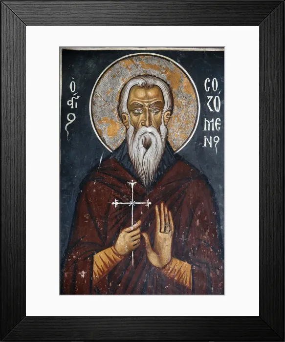 Framed Print : Fresco in Panagia tis Asinou Byzantine church of St. Sosomene, Nikitari, Cyprus, Europe Framed Print : Fresco in Panagia tis Asinou Byzantine church of St. Sosomene, Nikitari, Cyprus, Europe