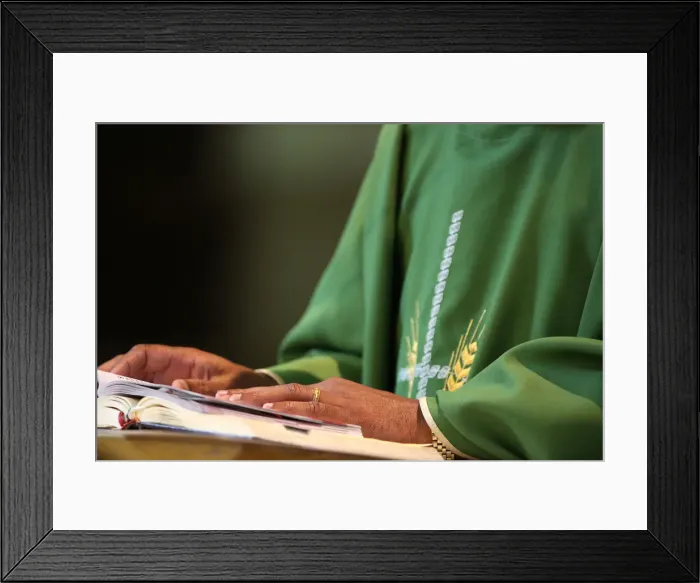 Framed Print : Catholic Mass, Liturgy of the Word, Haute-Savoie, France, Europe Framed Print : Catholic Mass, Liturgy of the Word, Haute-Savoie, France, Europe