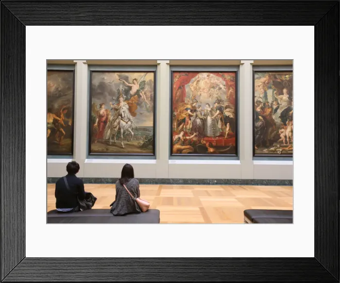 Framed Print : Visitors in the Medicis Gallery, The Louvre Museum, Paris, France, Euruope Framed Print : Visitors in the Medicis Gallery, The Louvre Museum, Paris, France, Euruope
