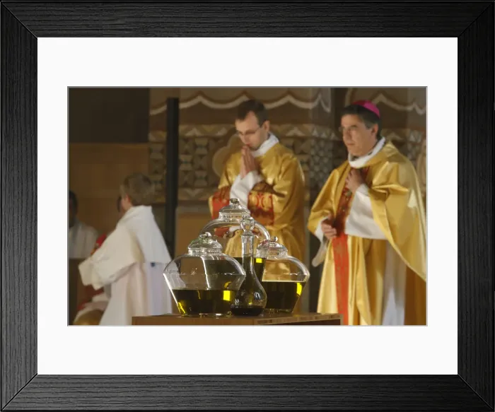 Framed Print : Chrism mass in Sainte Genevieves cathedral, Nanterre, Hauts-de-Seine, France, Europe Framed Print : Chrism mass in Sainte Genevieves cathedral, Nanterre, Hauts-de-Seine, France, Europe