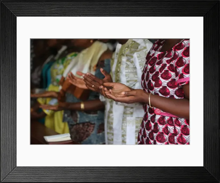 Framed Print : Prayer, Sunday morning Catholic Mass, Lome, Togo, West Africa, Africa Framed Print : Prayer, Sunday morning Catholic Mass, Lome, Togo, West Africa, Africa