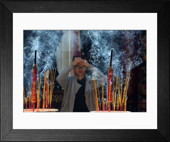 Framed Print : Incense sticks, Taoist temple, Phuoc An Hoi Quan Pagoda, Ho Chi Minh City, Vietnam Framed Print : Incense sticks, Taoist temple, Phuoc An Hoi Quan Pagoda, Ho Chi Minh City, Vietnam