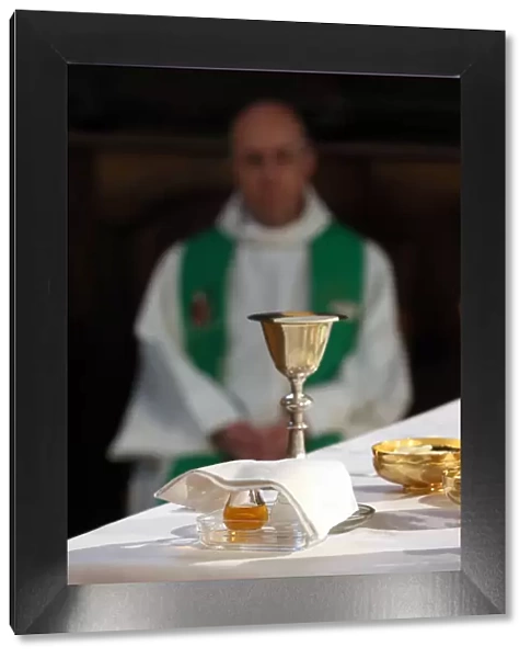 Eucharist table, Haute-Savoie, France, Europe