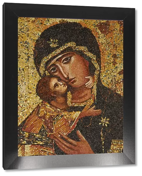 Mosaic of Greek Virgin, Annunciation Basilica, Nazareth, Galilee, Israel, Middle East