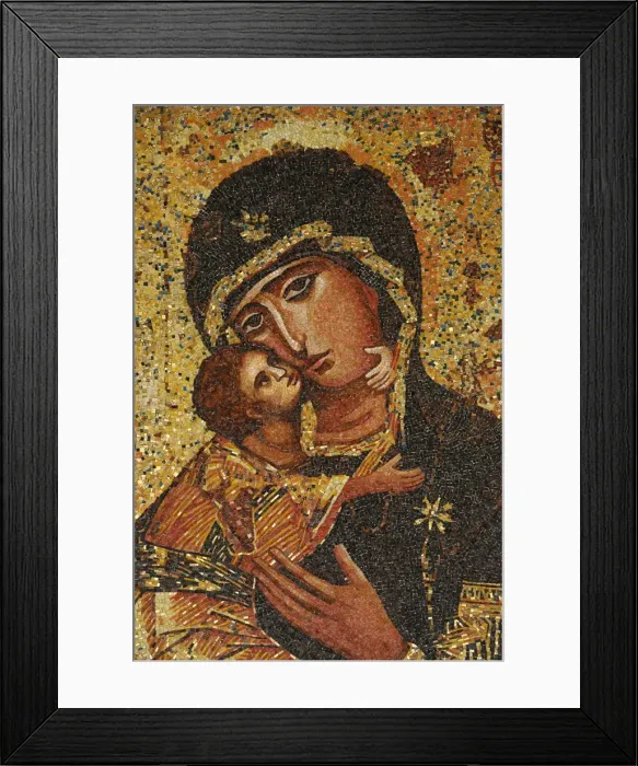 Framed Print : Mosaic of Greek Virgin, Annunciation Basilica, Nazareth, Galilee, Israel, Middle East Framed Print : Mosaic of Greek Virgin, Annunciation Basilica, Nazareth, Galilee, Israel, Middle East