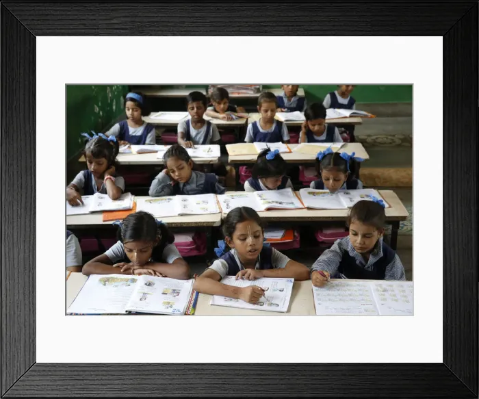 Framed Print : Sandipani Muni School for needy girls run by Food for Life, Vrindavan, Uttar Pradesh Framed Print : Sandipani Muni School for needy girls run by Food for Life, Vrindavan, Uttar Pradesh