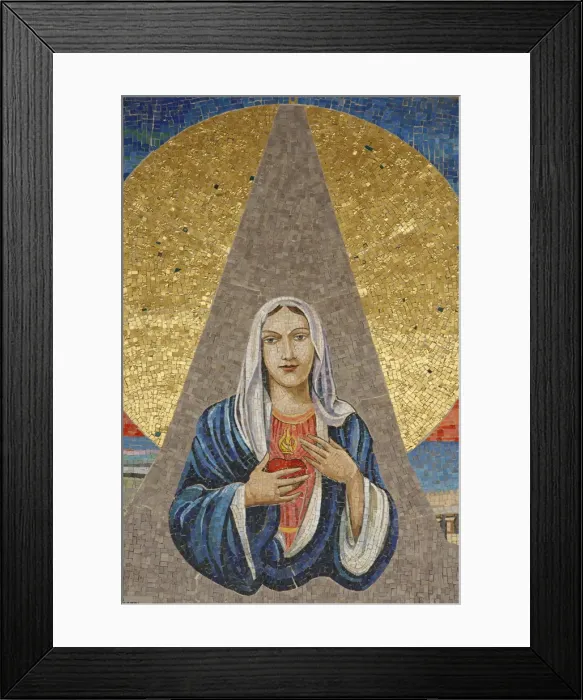 Framed Print : Mosaic of Italian Virgin (Madonna delle lacrime di Siracusa), Annunciation Basilica Framed Print : Mosaic of Italian Virgin (Madonna delle lacrime di Siracusa), Annunciation Basilica