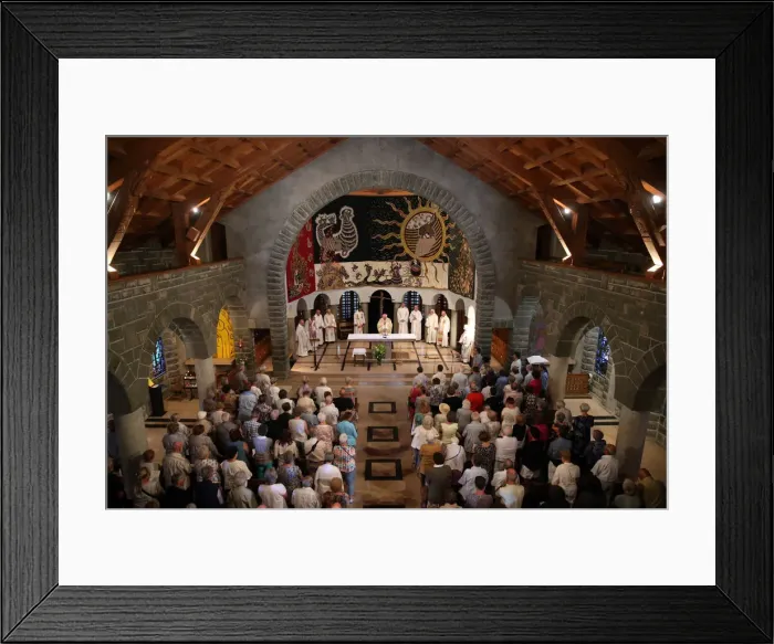 Framed Print : Catholic Mass, Notre-Dame de Toute Grace du Plateau d Framed Print : Catholic Mass, Notre-Dame de Toute Grace du Plateau d
