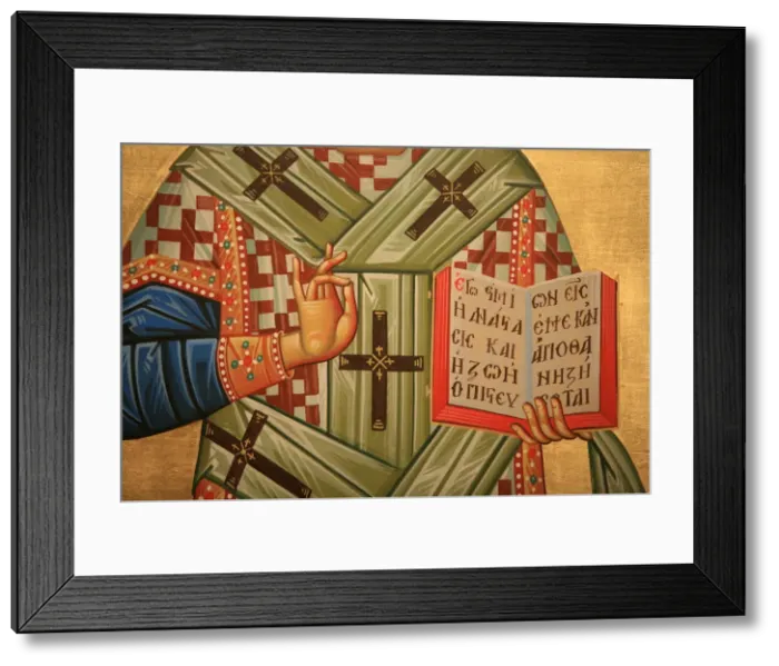 Framed Print : Greek Orthodox icon detail, Thessaloniki, Macedonia, Greece, Europe Framed Print : Greek Orthodox icon detail, Thessaloniki, Macedonia, Greece, Europe