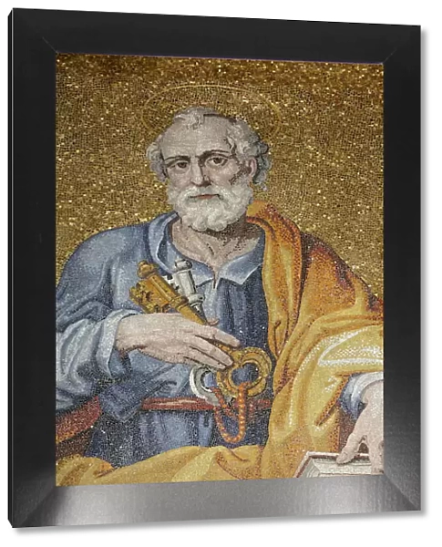 Mosaic depicting St. Peter in St. Peters Basilica, Vatican, Rome, Lazio, Italy