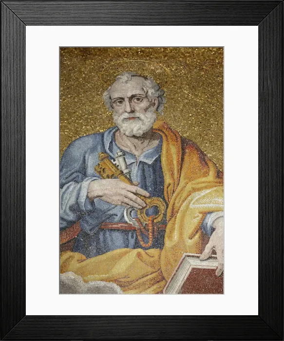 Framed Print : Mosaic depicting St. Peter in St. Peters Basilica, Vatican, Rome, Lazio, Italy Framed Print : Mosaic depicting St. Peter in St. Peters Basilica, Vatican, Rome, Lazio, Italy