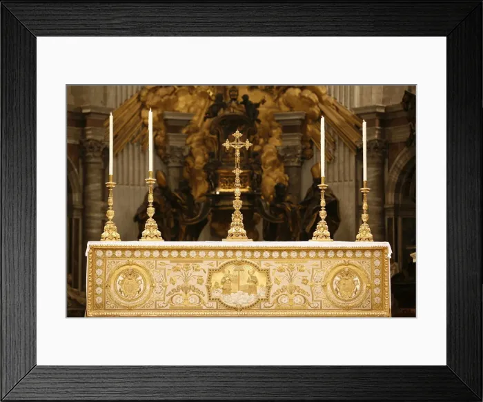 Framed Print : Main altar, St. Peters Basilica, Vatican, Rome, Lazio, Italy, Europe Framed Print : Main altar, St. Peters Basilica, Vatican, Rome, Lazio, Italy, Europe