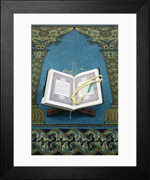 Framed Print : Koran and prayer beads, Lyon, Rhone, France, Europe Framed Print : Koran and prayer beads, Lyon, Rhone, France, Europe