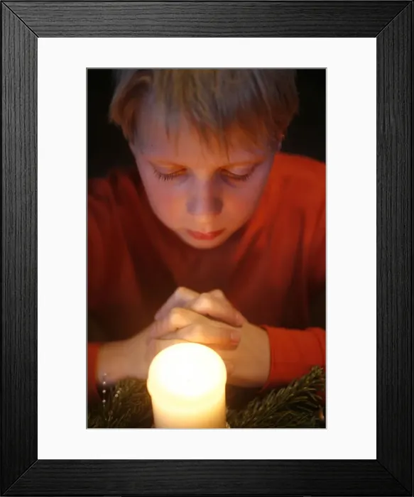 Framed Print : Advent prayer, St. Gervais, Haute Savoie, France, Europe Framed Print : Advent prayer, St. Gervais, Haute Savoie, France, Europe