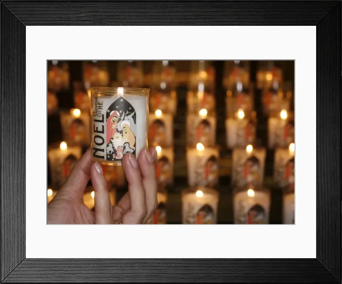 Framed Print : Christmas candles, Lyon, Rhone, France, Europe Framed Print : Christmas candles, Lyon, Rhone, France, Europe