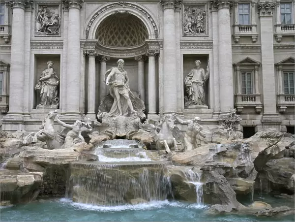 Trevi fountain by Nicola Salvi dating from the 17th century, Rome, Lazio, Italy, Europe
