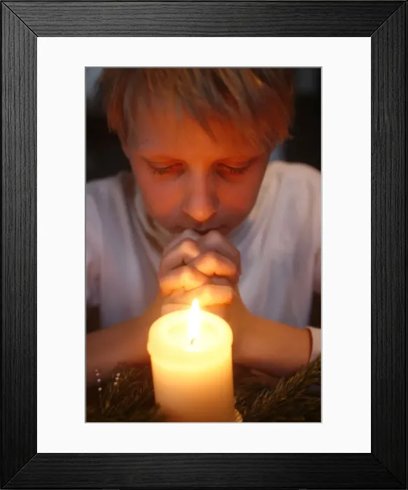 Framed Print : Advent prayer, St. Gervais, Haute Savoie, France, Europe Framed Print : Advent prayer, St. Gervais, Haute Savoie, France, Europe