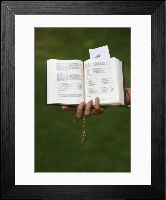 Framed Print : Bible and rosary, Chatillon-sur-Chalaronne, Ain, France, Europe Framed Print : Bible and rosary, Chatillon-sur-Chalaronne, Ain, France, Europe