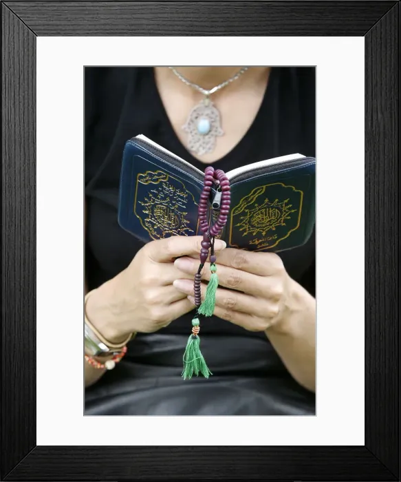 Framed Print : Woman reading the Koran Framed Print : Woman reading the Koran