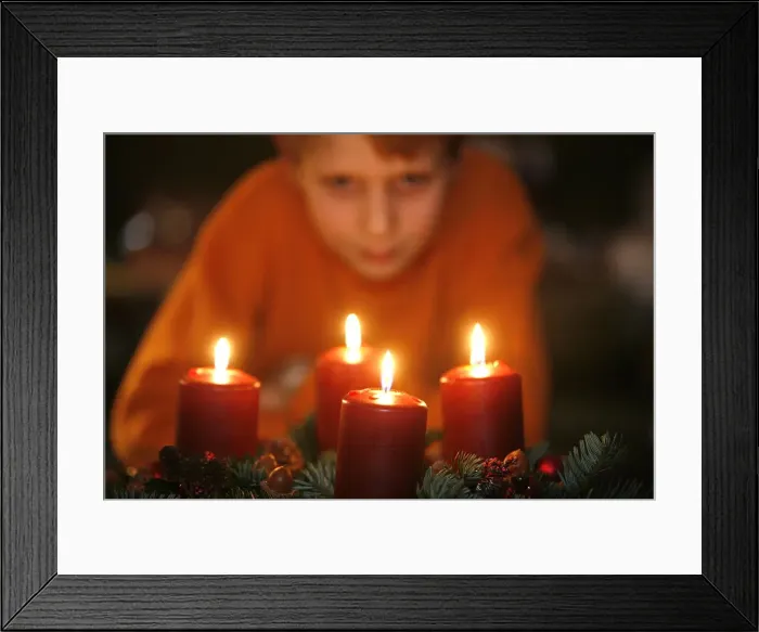 Framed Print : Advent candles, Haute Savoie, France, Europe Framed Print : Advent candles, Haute Savoie, France, Europe