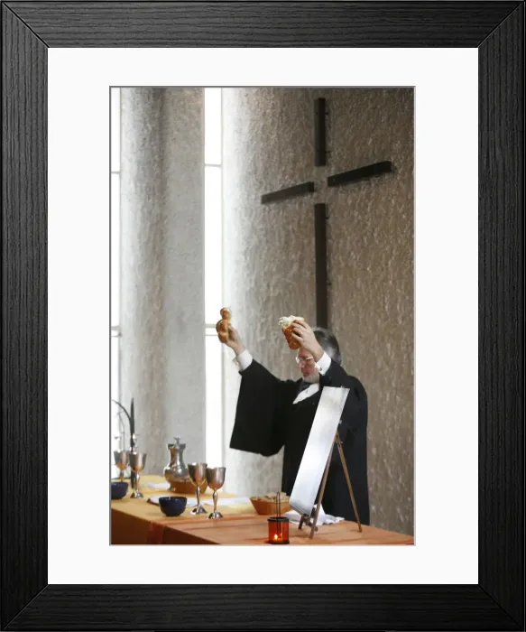 Framed Print : Protestant celebration at Taize meeting Framed Print : Protestant celebration at Taize meeting